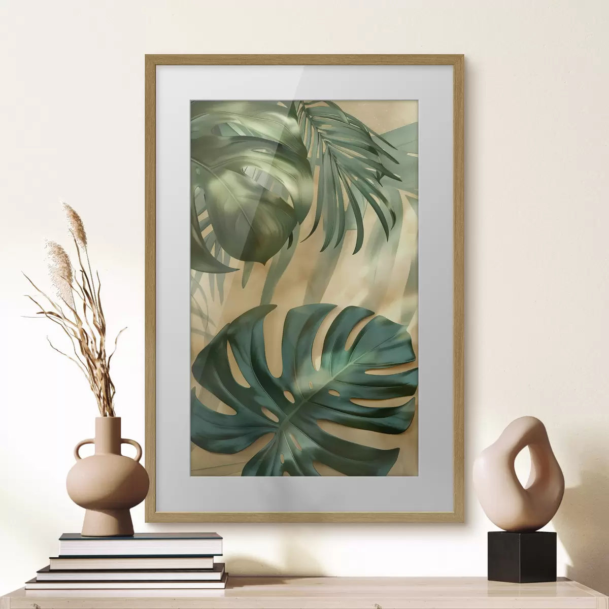 Poster Monstera și frunze tropicale f49552