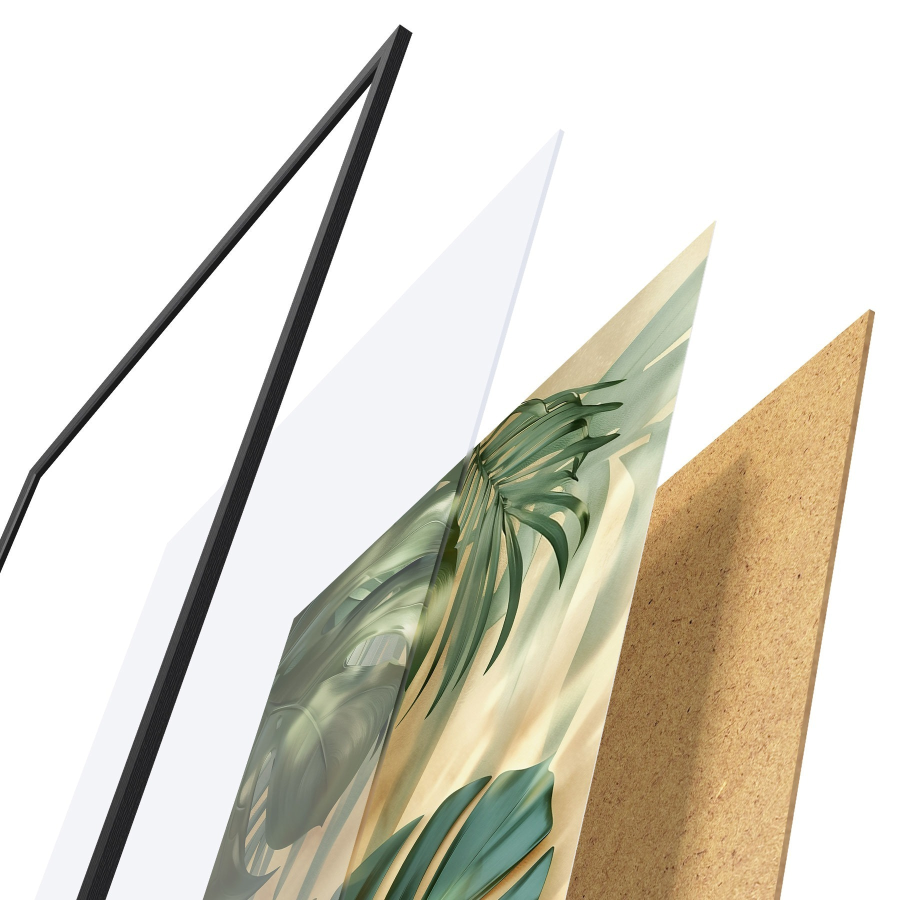 Poster Monstera și frunze tropicale f49552