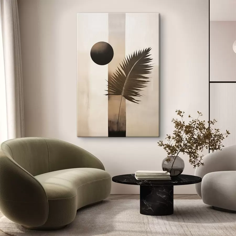 Tablouri O compoziție abstractă cu frunze tropicale s49702
