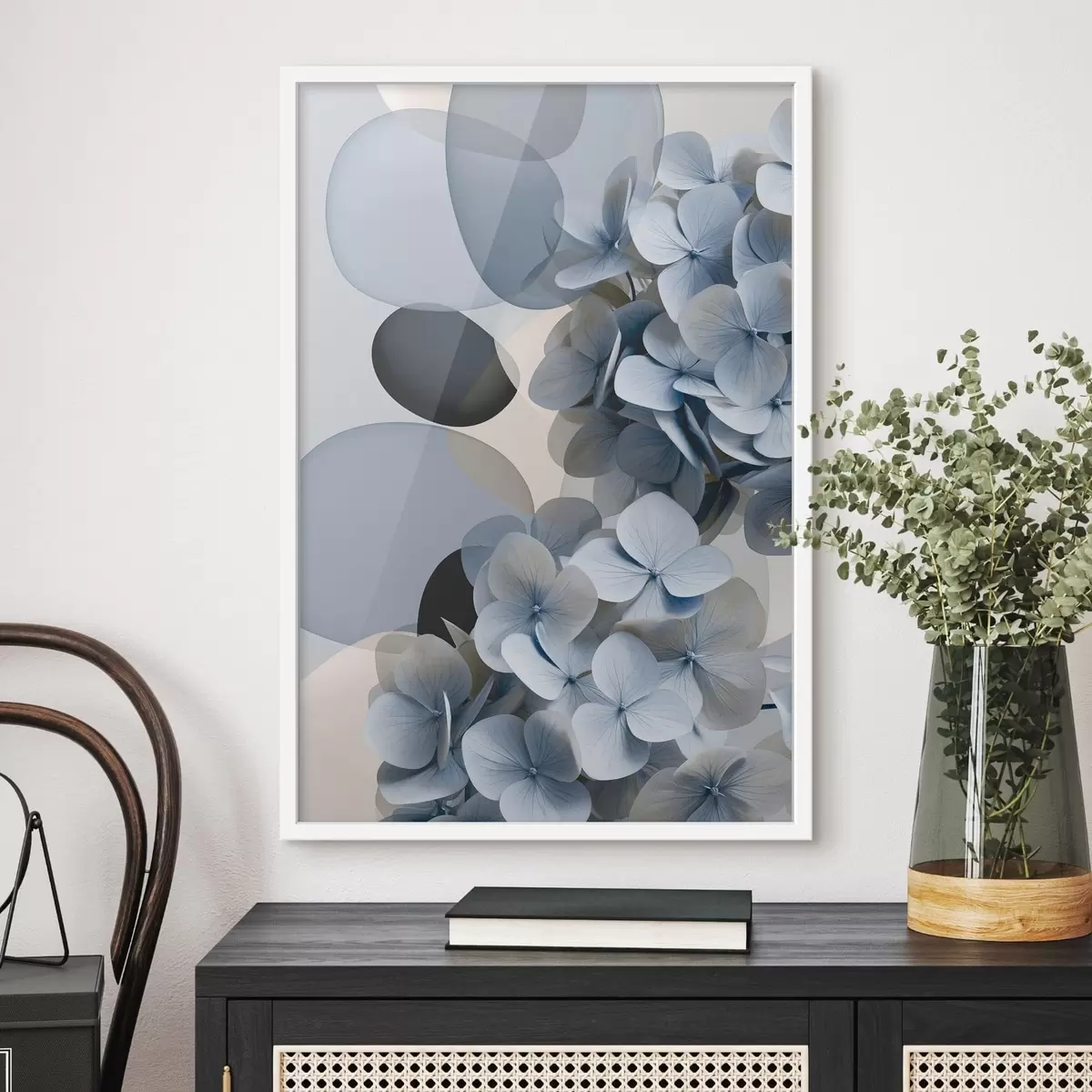 Poster O abstracție modernă cu hortensii f49699