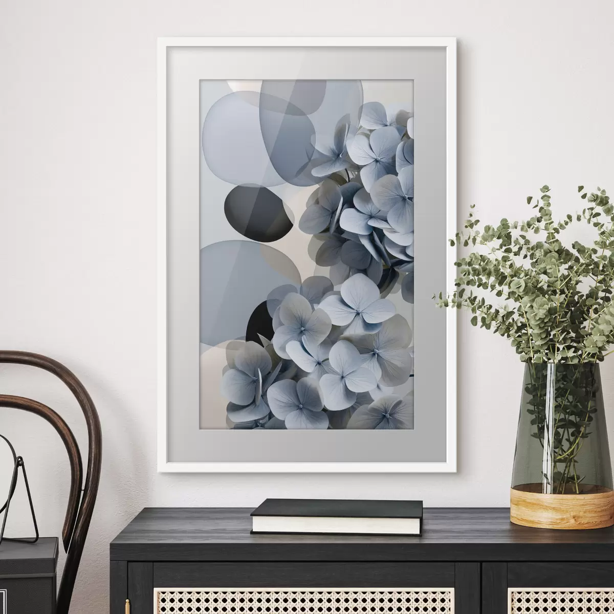 Poster O abstracție modernă cu hortensii f49699