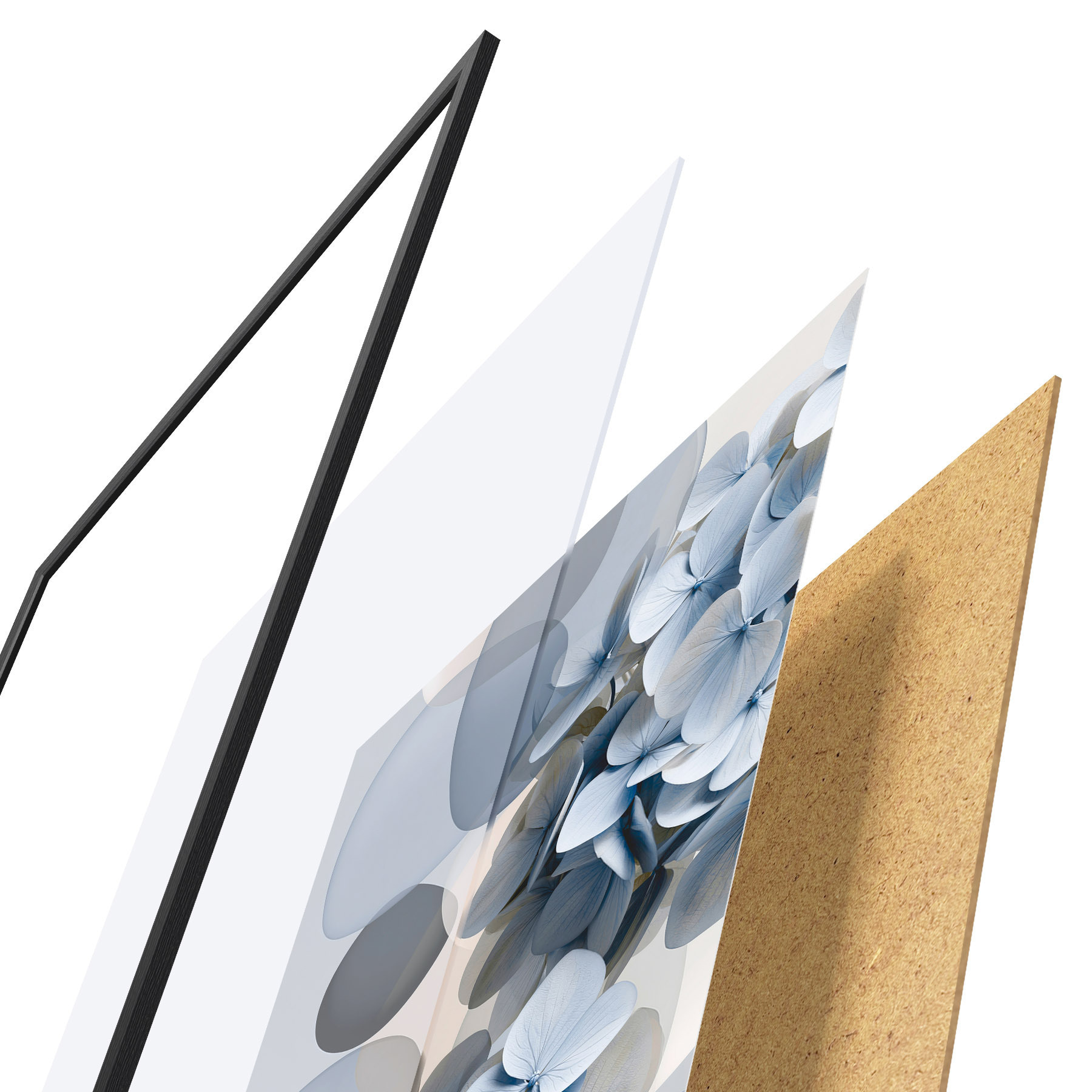 Poster O abstracție modernă cu hortensii f49699