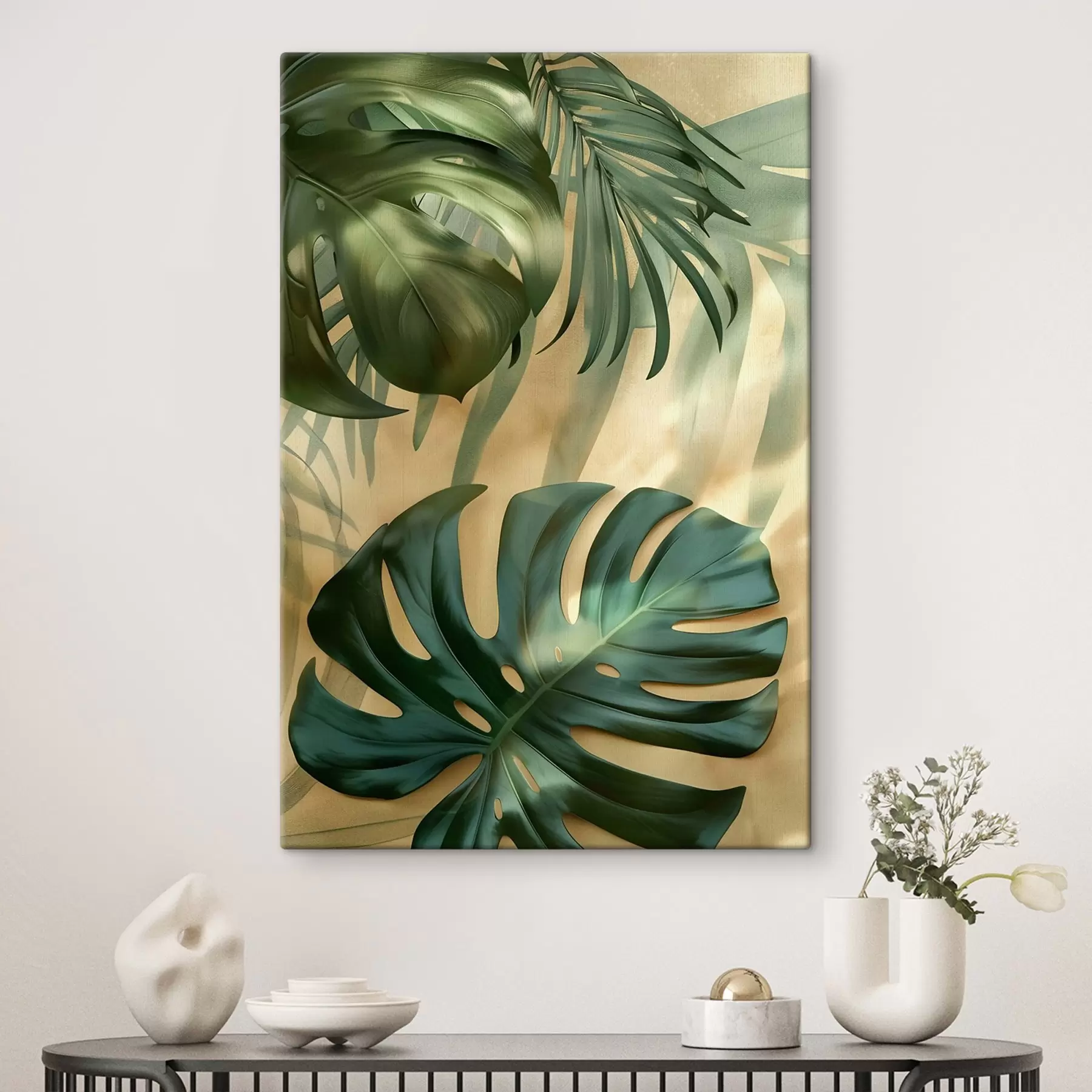 Tablouri Monstera și frunze tropicale s49552