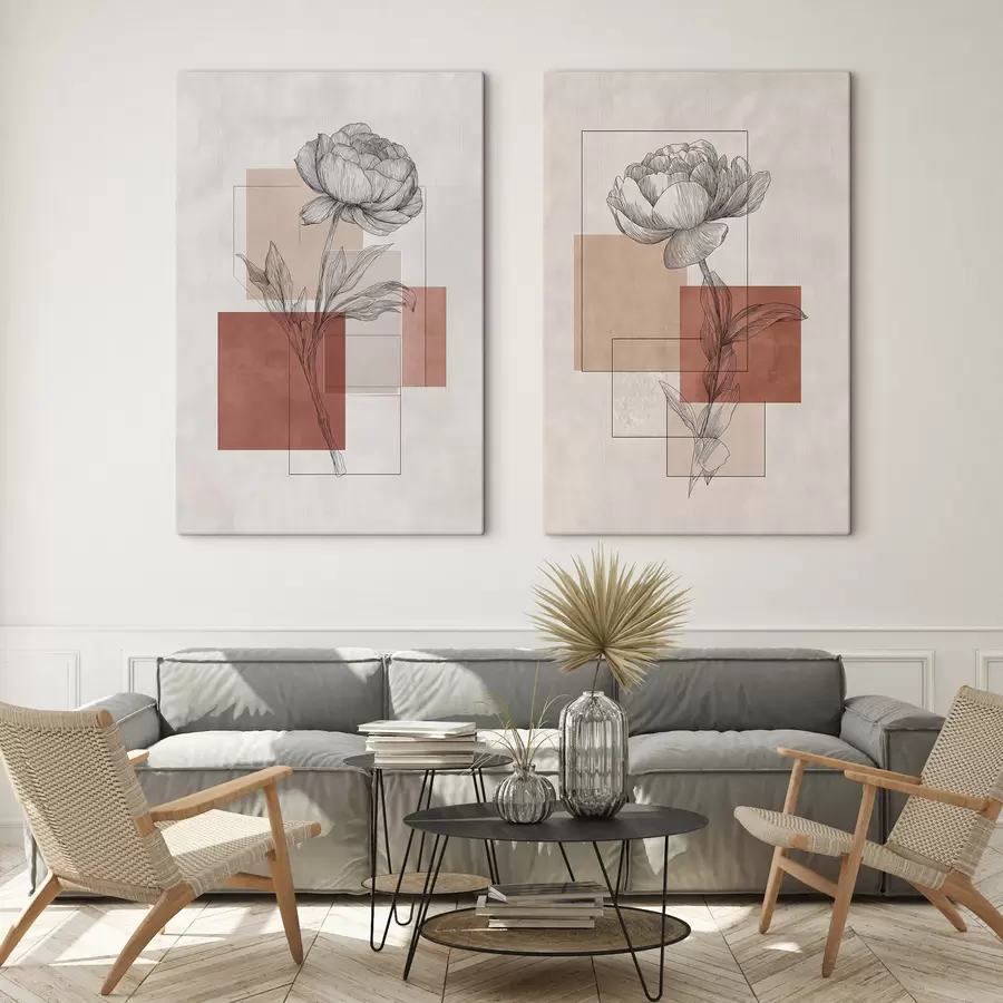 Tablouri Bujor geometric m30706