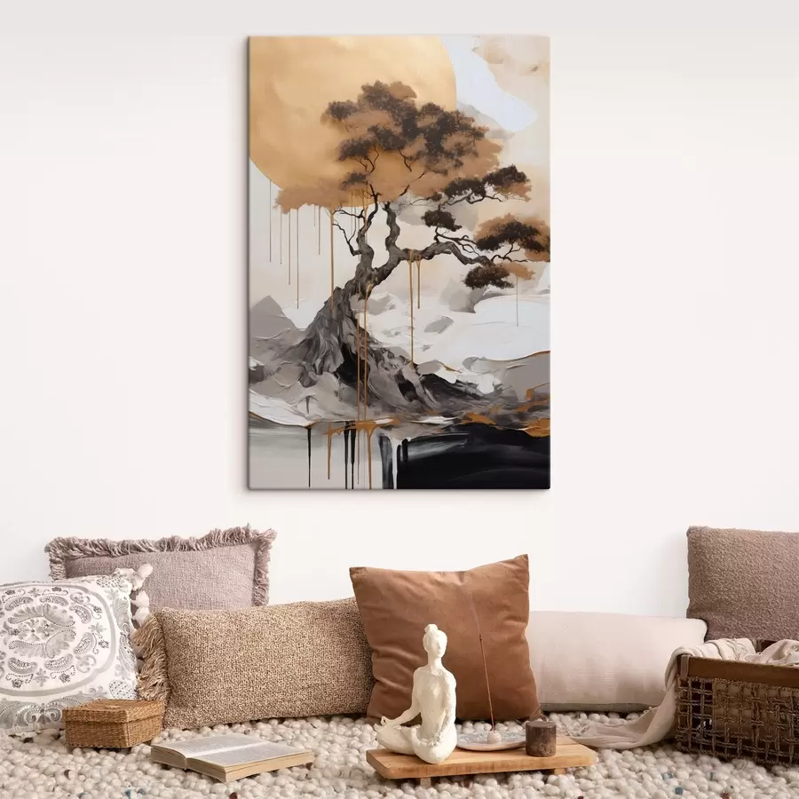 Tablouri Bonsai decorativ, pictură abstractă s49785