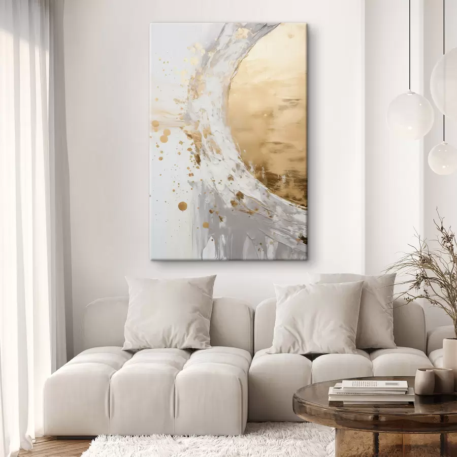 Tablouri Tușe abstracte, care creează o formă circulară, artă modernă cu textură s49790