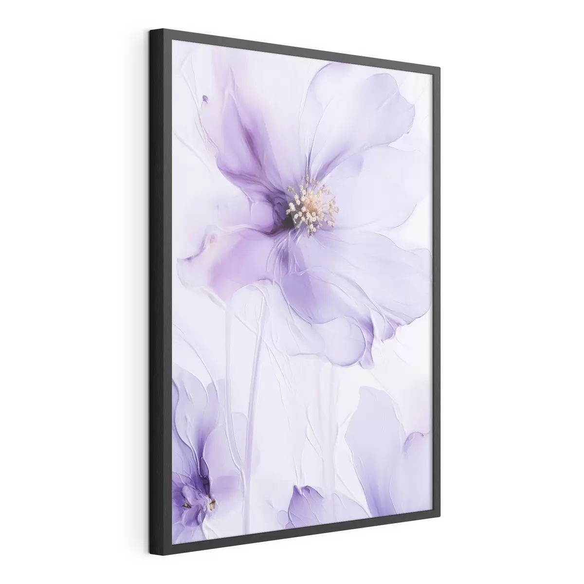 Poster Flori delicate, cu detalii complexe și un fundal alb cu textură f49761