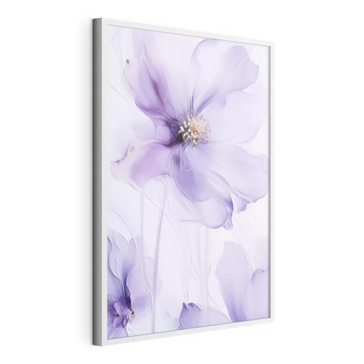 Poster Flori delicate, cu detalii complexe și un fundal alb cu textură f49761