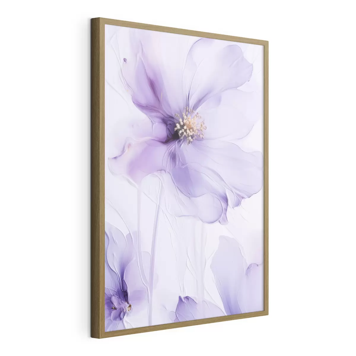 Poster Flori delicate, cu detalii complexe și un fundal alb cu textură f49761