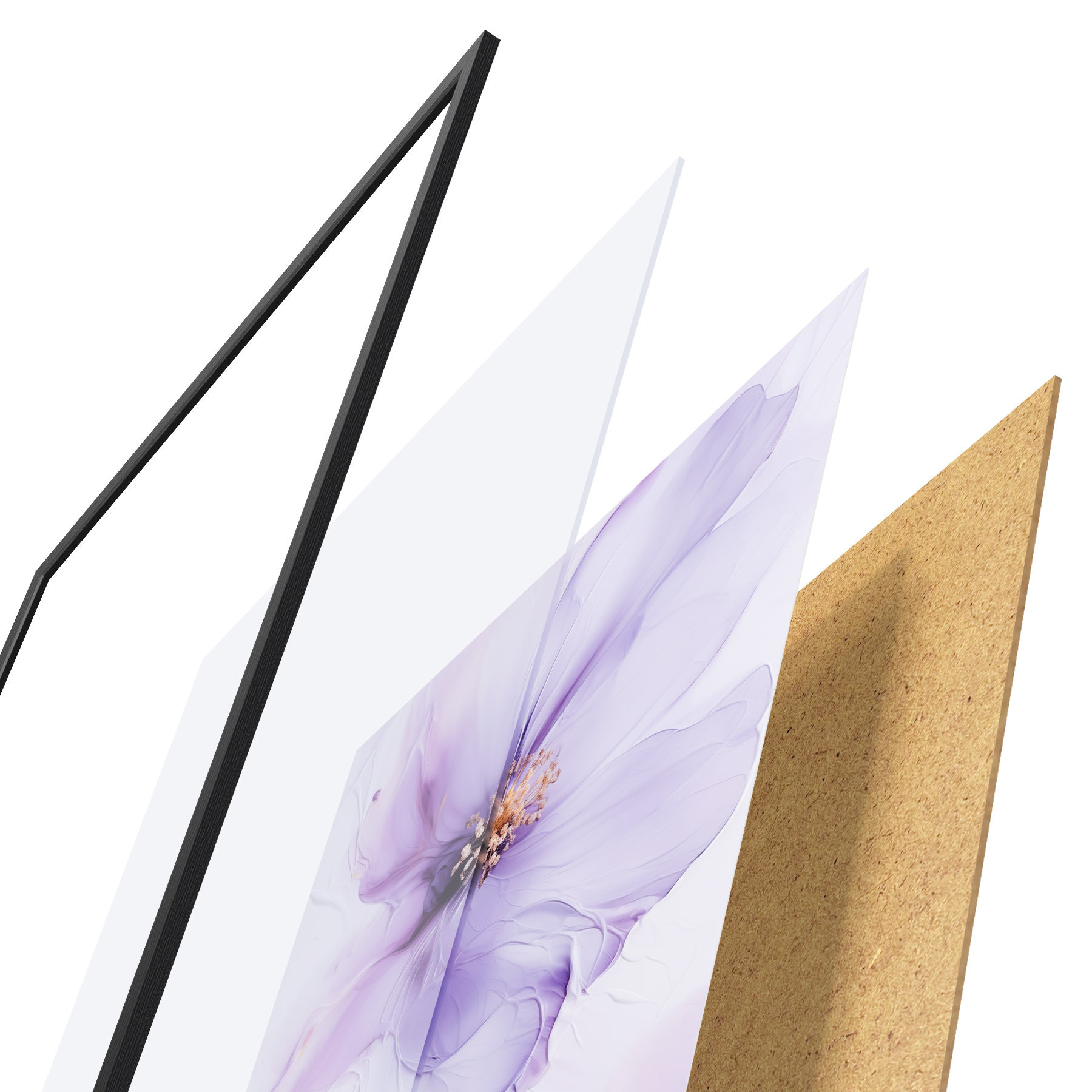 Poster Flori delicate, cu detalii complexe și un fundal alb cu textură f49761