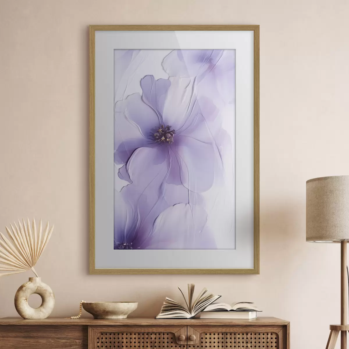 Poster Flori delicate, cu detalii complexe și un fundal alb cu textură f49762