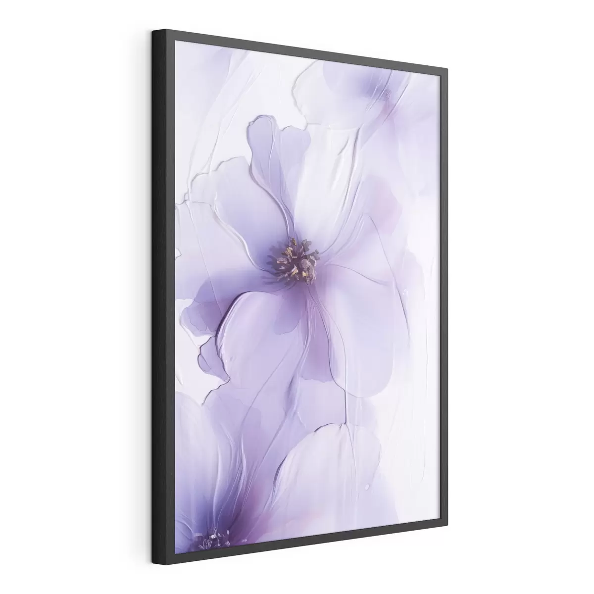 Poster Flori delicate, cu detalii complexe și un fundal alb cu textură f49762
