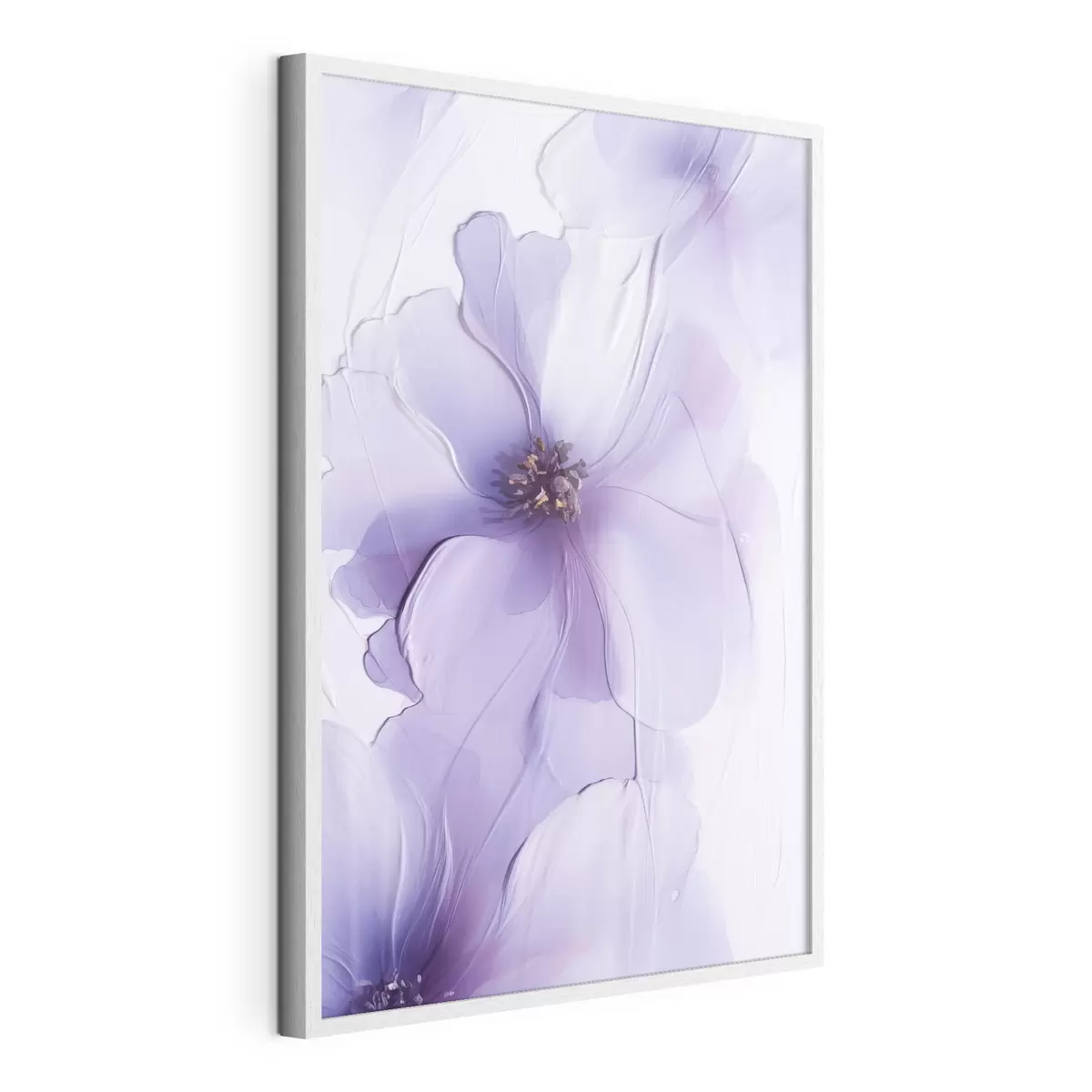 Poster Flori delicate, cu detalii complexe și un fundal alb cu textură f49762