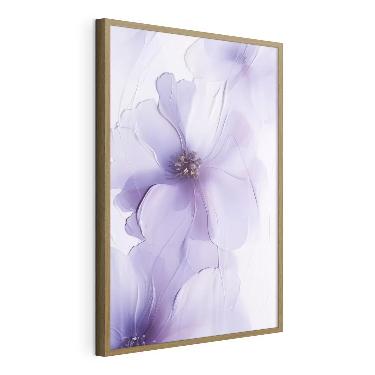 Poster Flori delicate, cu detalii complexe și un fundal alb cu textură f49762