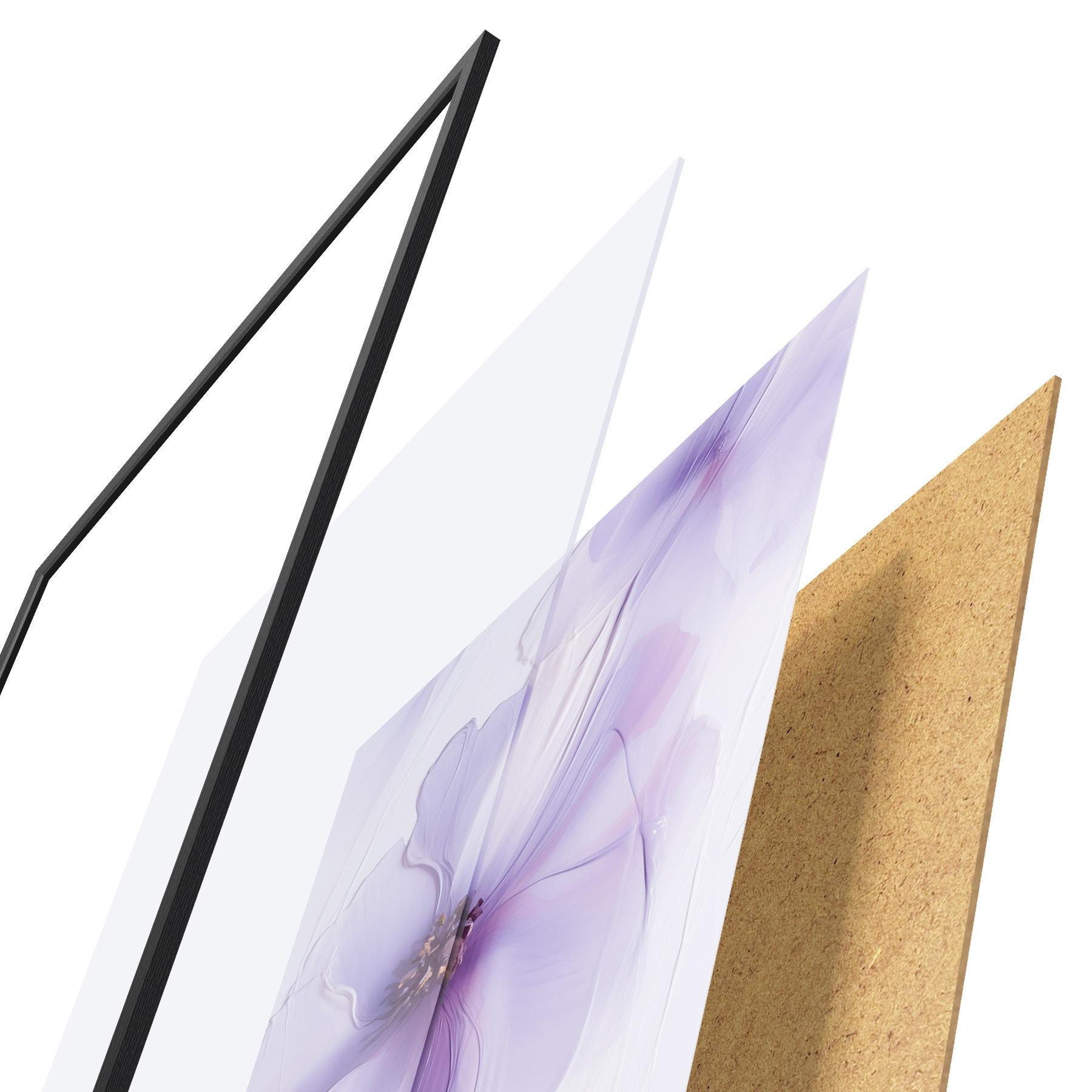 Poster Flori delicate, cu detalii complexe și un fundal alb cu textură f49762