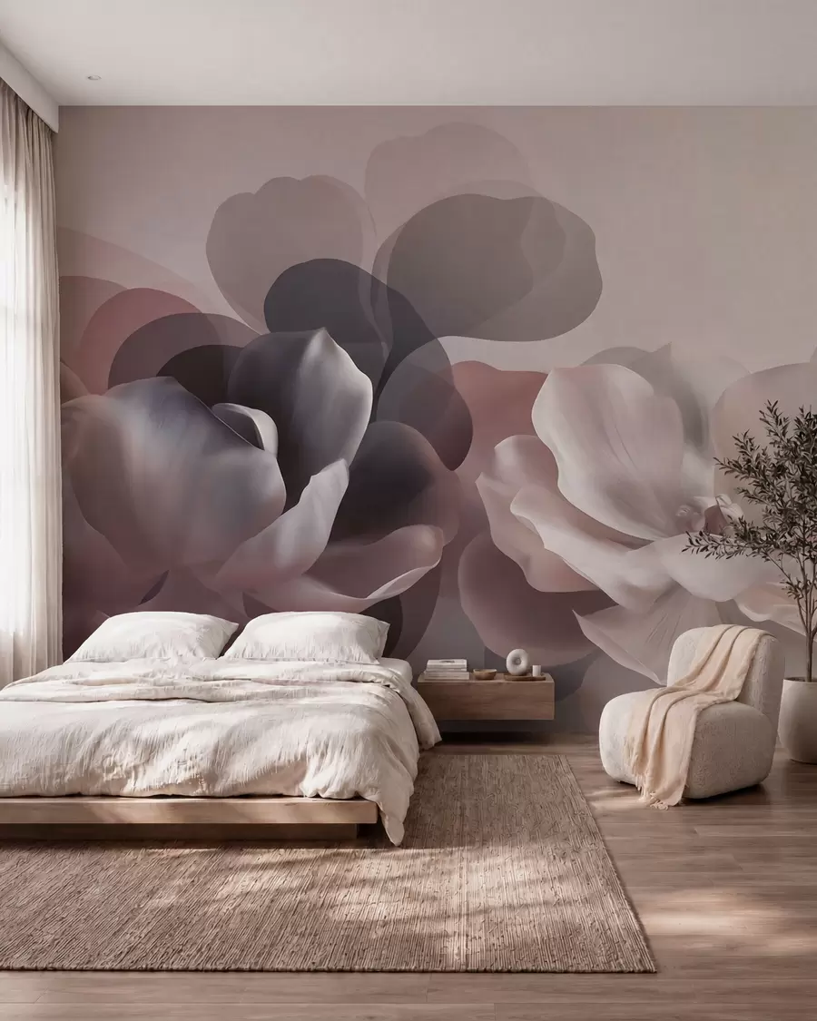 fototapet Compoziție florală abstractă cu magnolii w09930