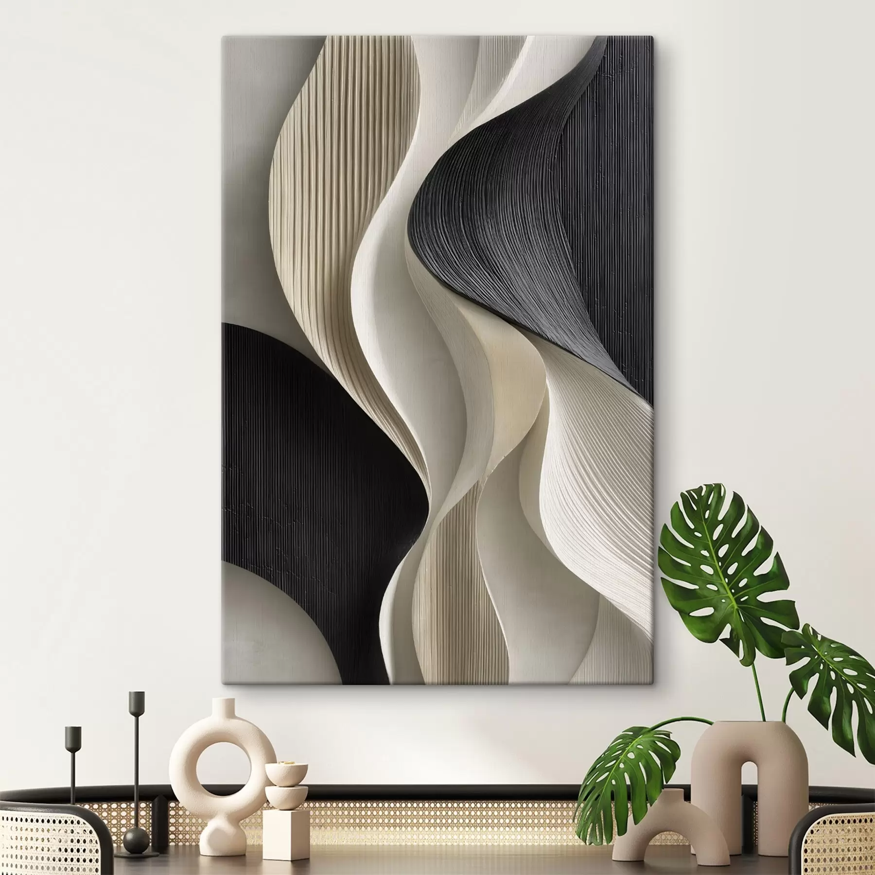 Tablouri O imitație a artei reliefului arhitectural; geometrie abstractă organică. s49875