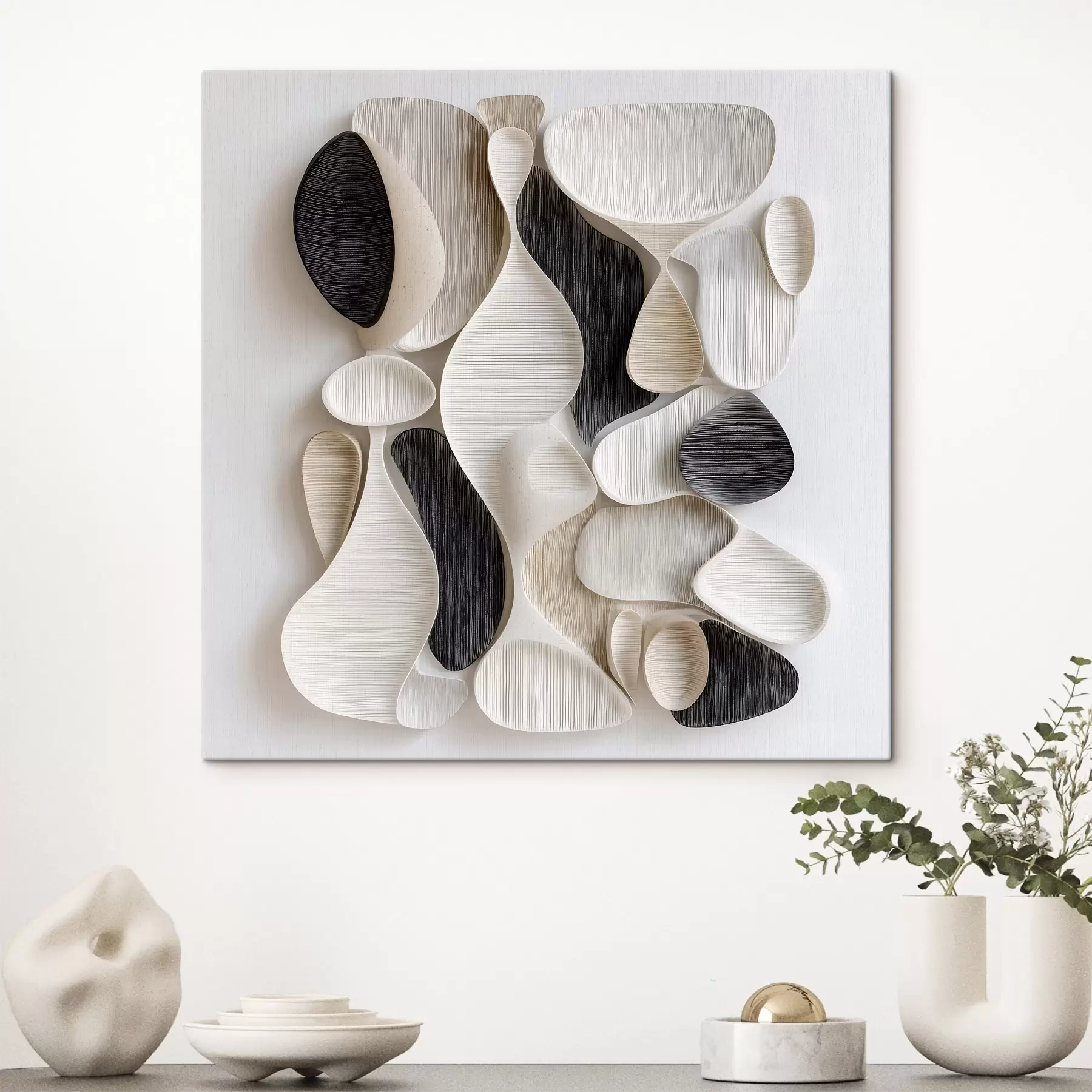 Tablouri O compoziție în stilul unui basorelief arhitectural modern s49888