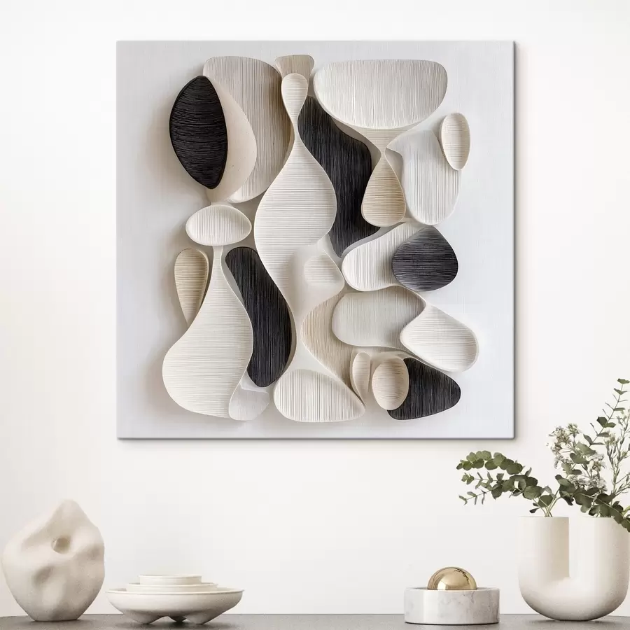 Tablouri O compoziție în stilul unui basorelief arhitectural modern s49888