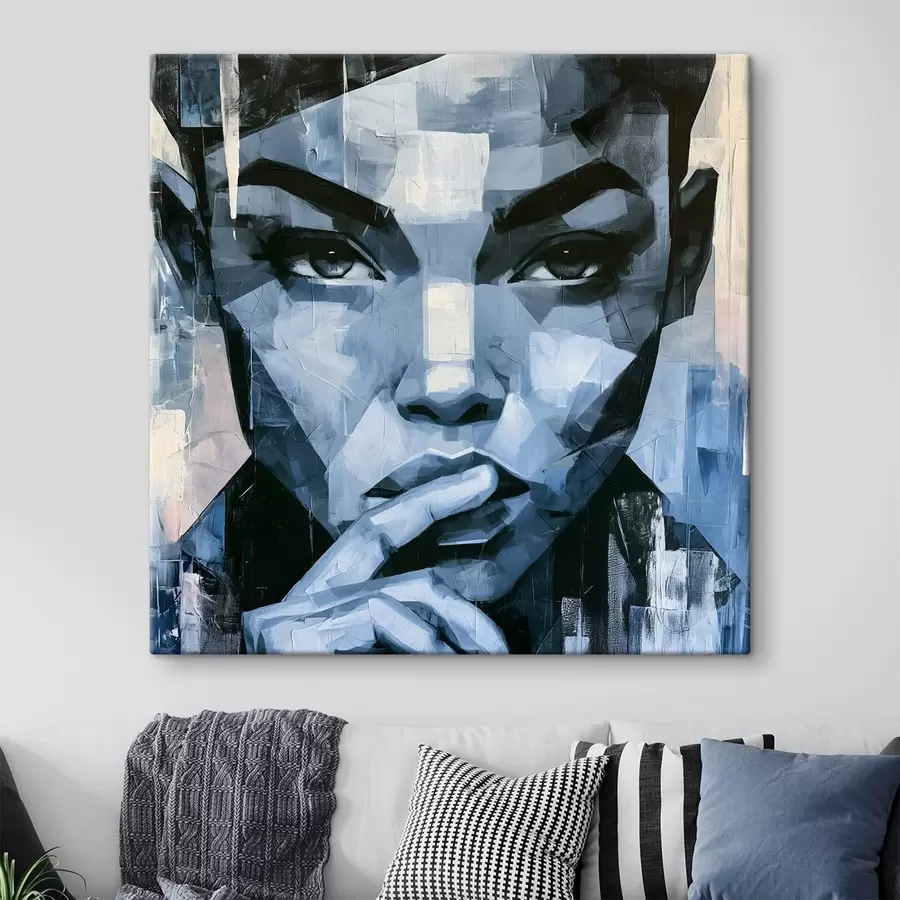 Tablouri Un portret abstract al unei fete cu o privire pătrunzătoare s49891