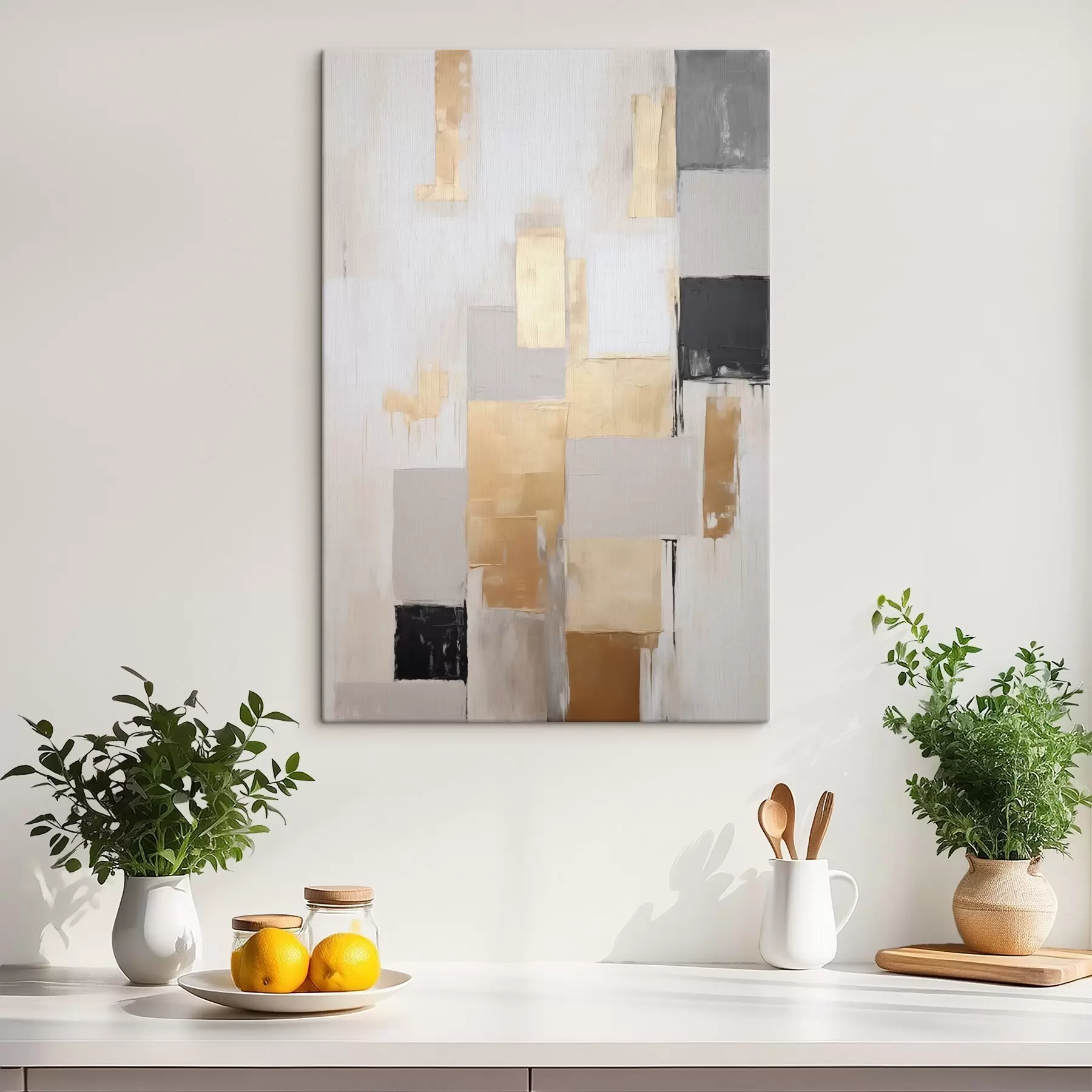 Tablouri Compoziție abstractă imitație de pictură s49898