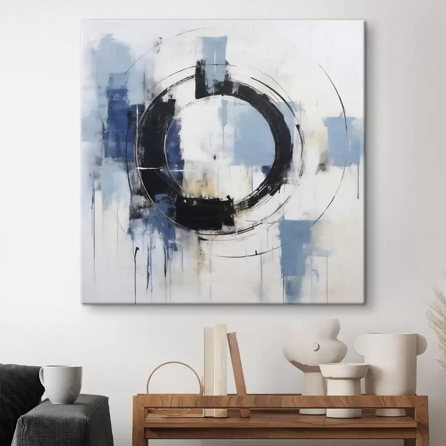 Tablouri Compoziție abstractă cu un motiv circular, imitație de pictură s49899