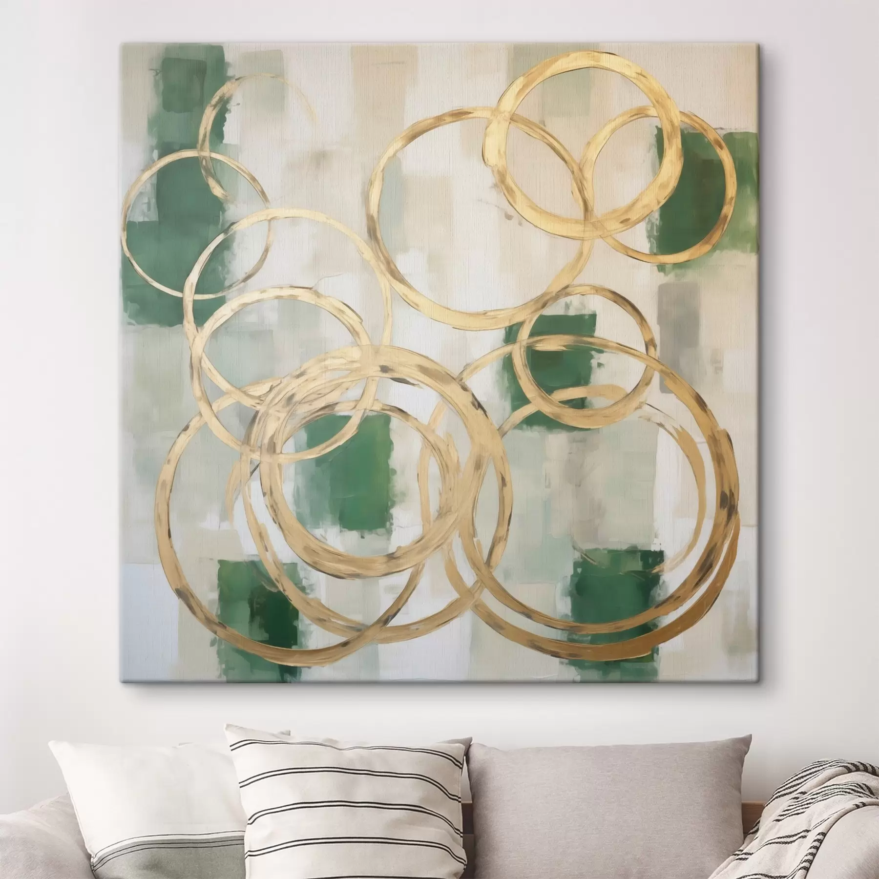 Tablouri Cercuri abstracte, imitație de pictură s49908
