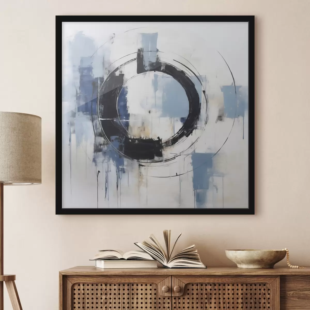 Poster Compoziție abstractă cu un motiv circular, imitație de pictură f49899