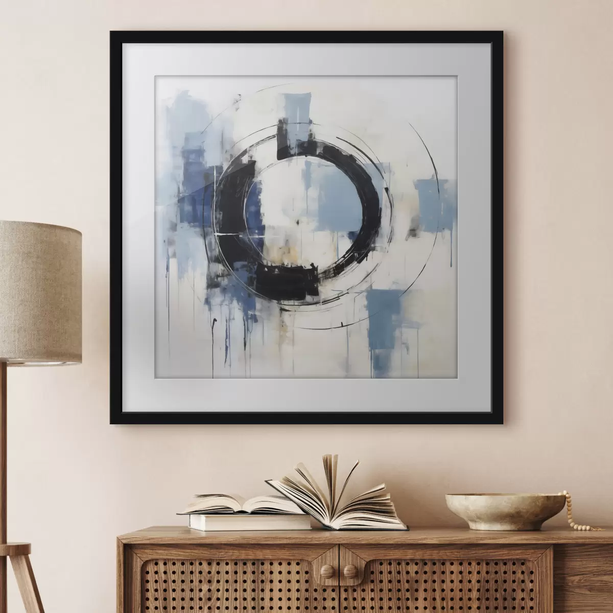 Poster Compoziție abstractă cu un motiv circular, imitație de pictură f49899