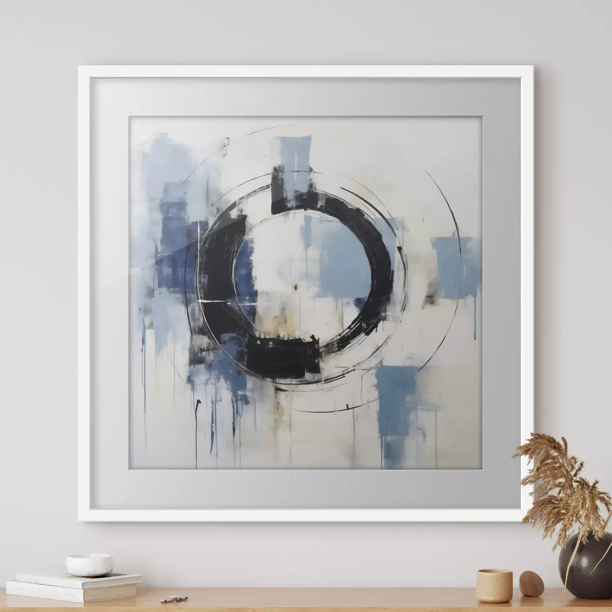 Poster Compoziție abstractă cu un motiv circular, imitație de pictură f49899