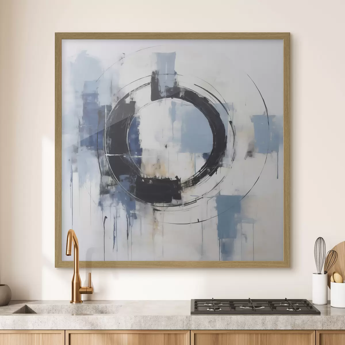 Poster Compoziție abstractă cu un motiv circular, imitație de pictură f49899