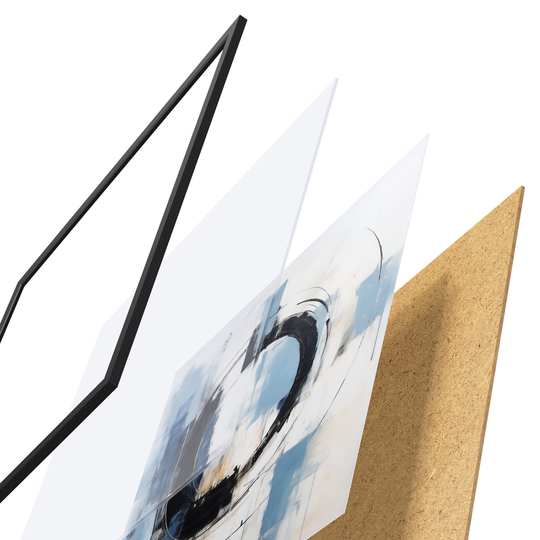 Poster Compoziție abstractă cu un motiv circular, imitație de pictură f49899