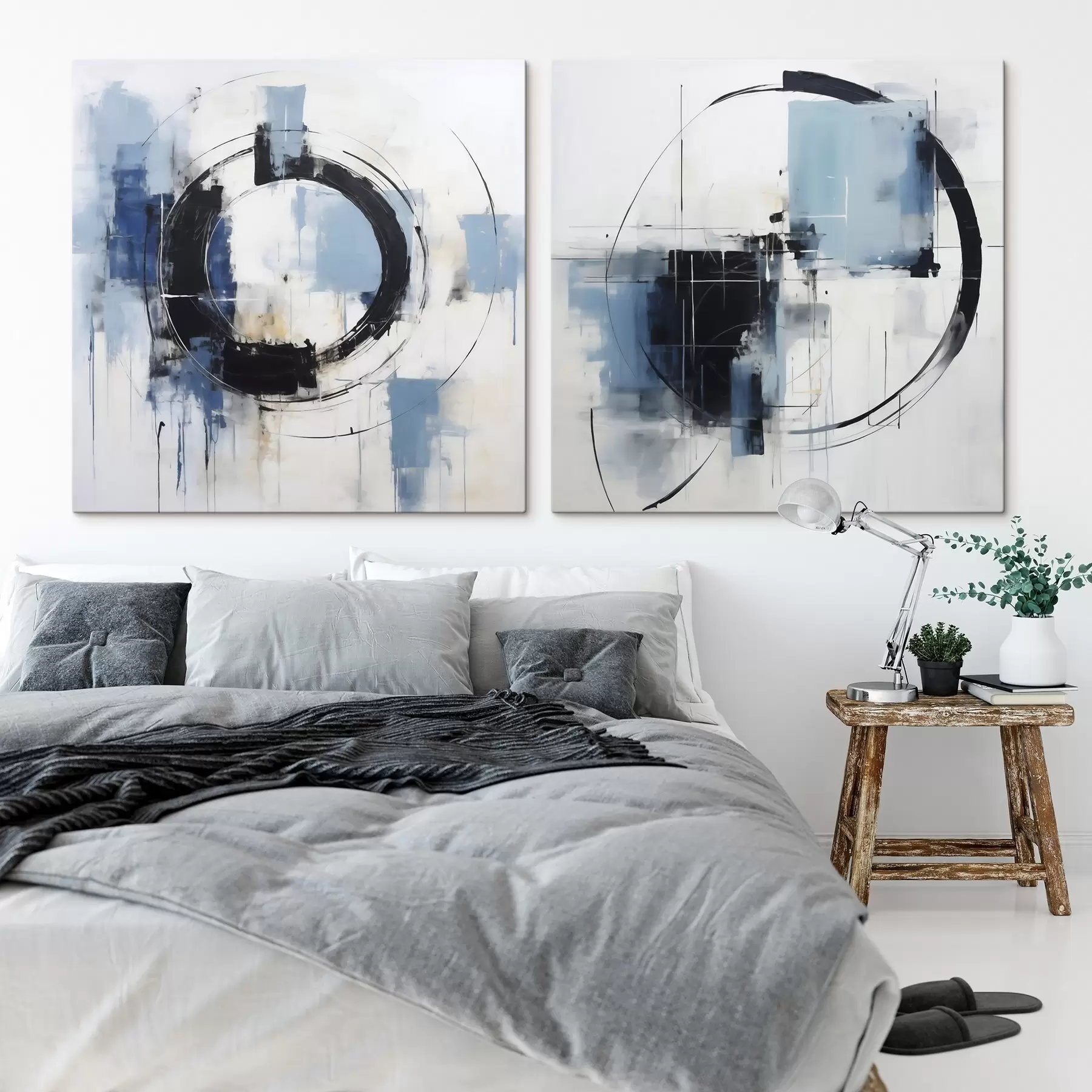 Tablouri Compoziție abstractă cu un motiv circular, imitație de pictură m30733