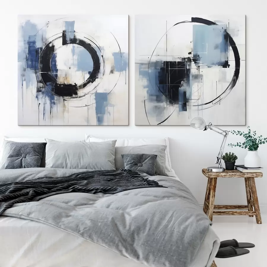 Tablouri Compoziție abstractă cu un motiv circular, imitație de pictură m30733