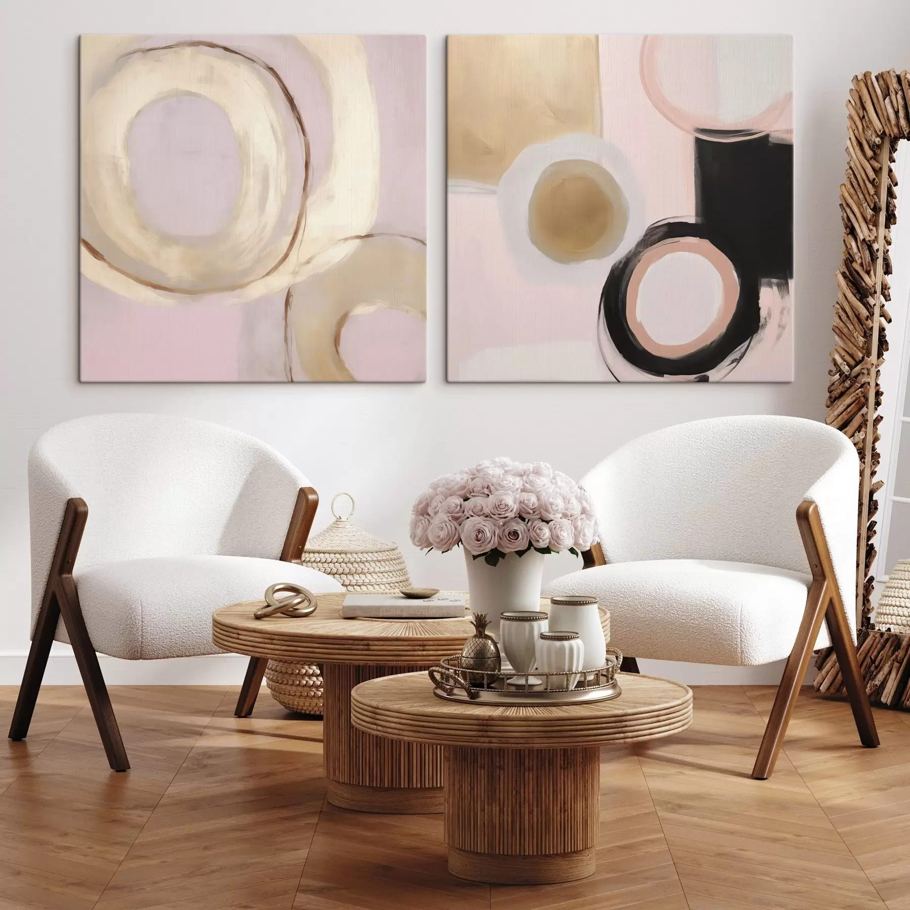 Tablouri Cercuri abstracte, imitație de pictură m30735