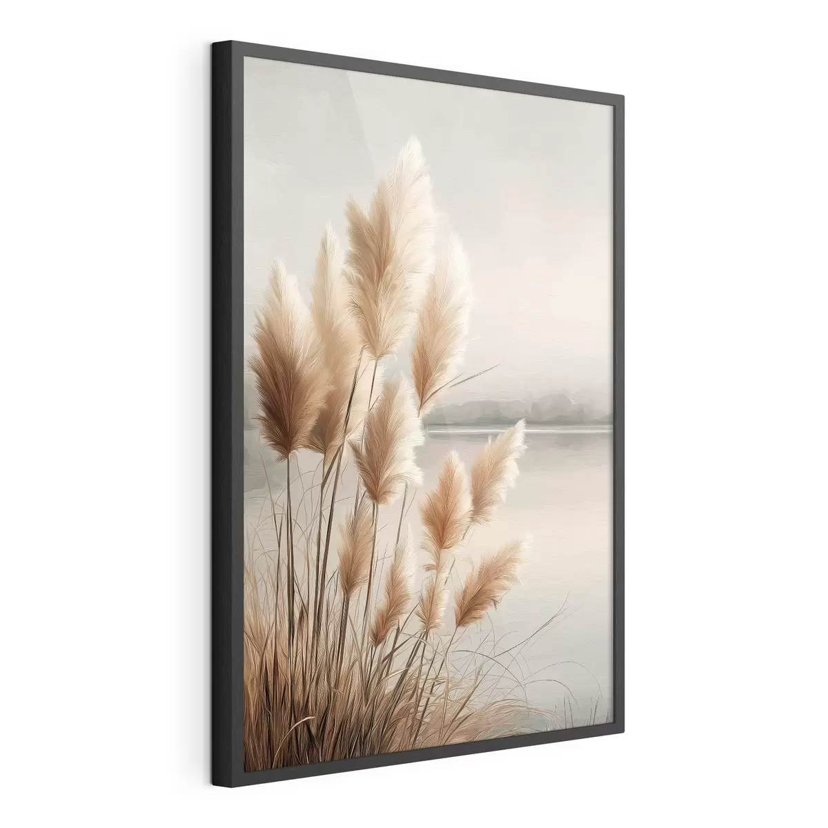 Poster Iarbă de pampas lângă râu f49925