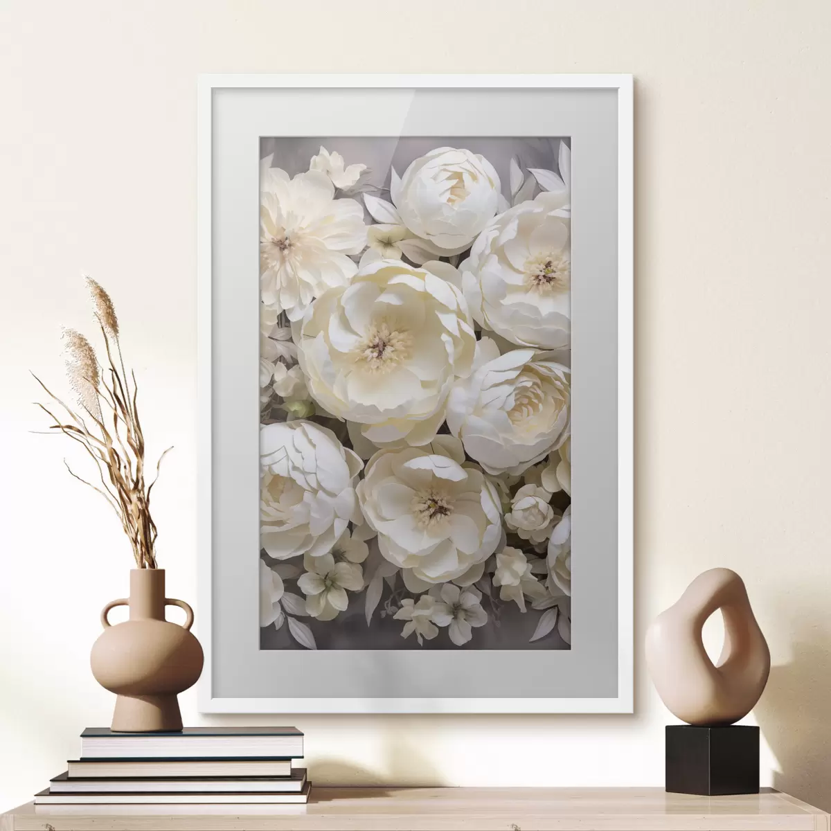 Poster Peonii albe f50034