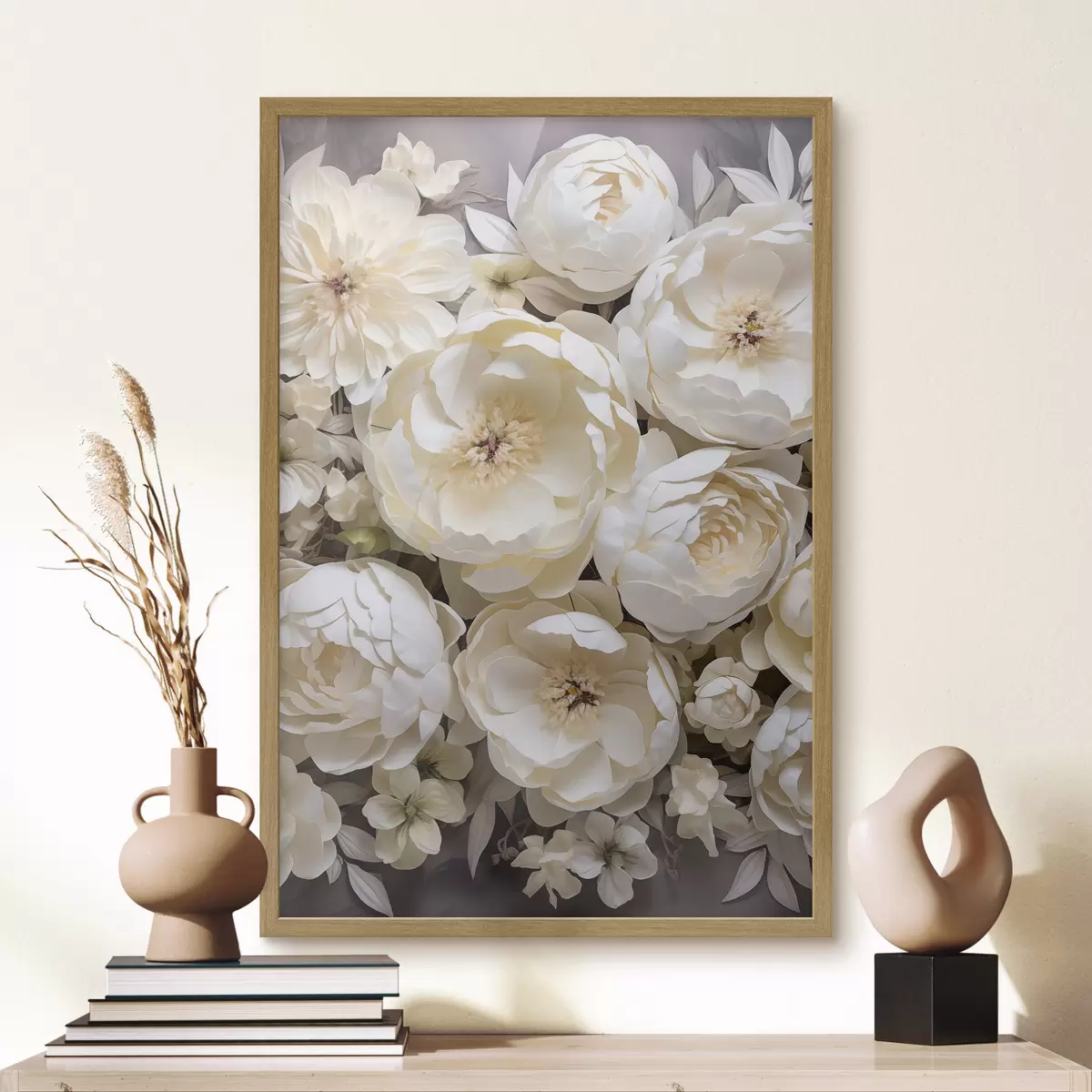 Poster Peonii albe f50034