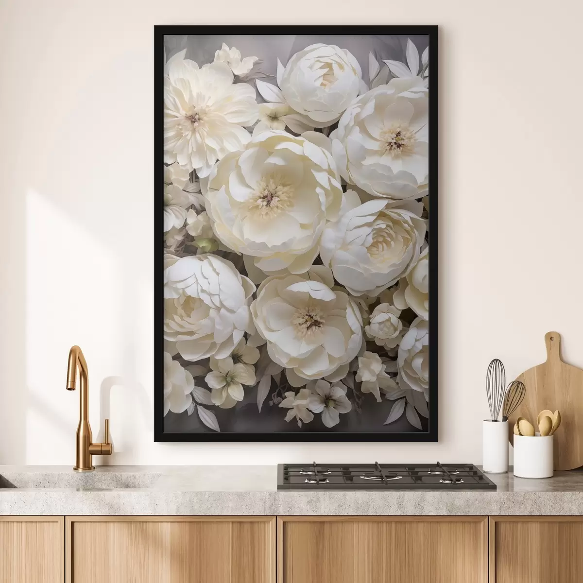 Poster Peonii albe f50034