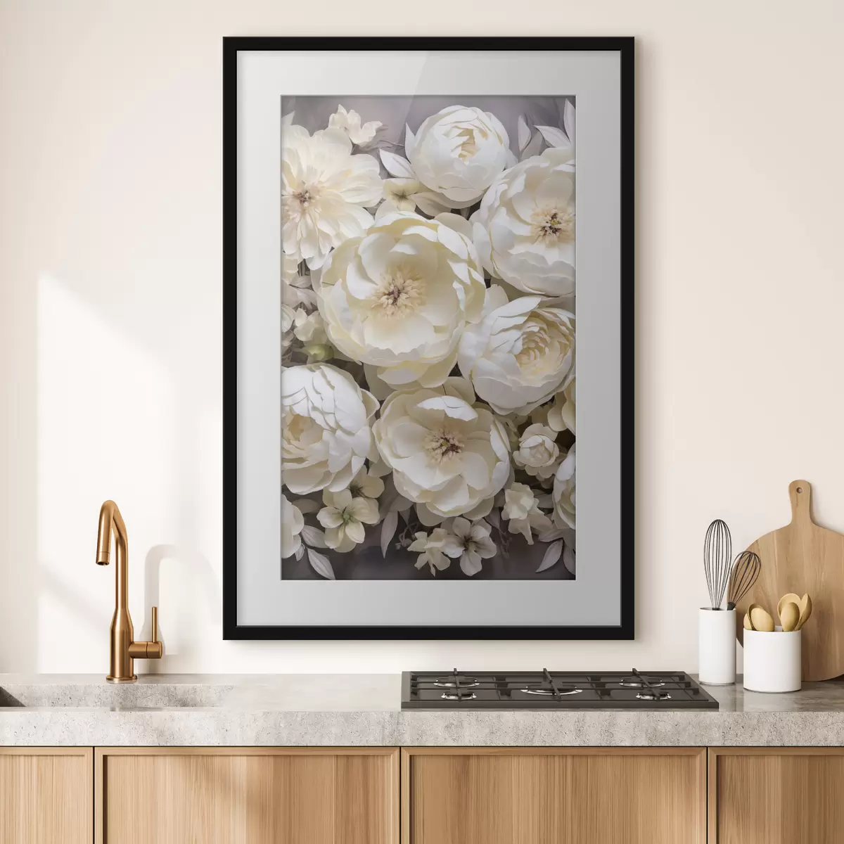 Poster Peonii albe f50034