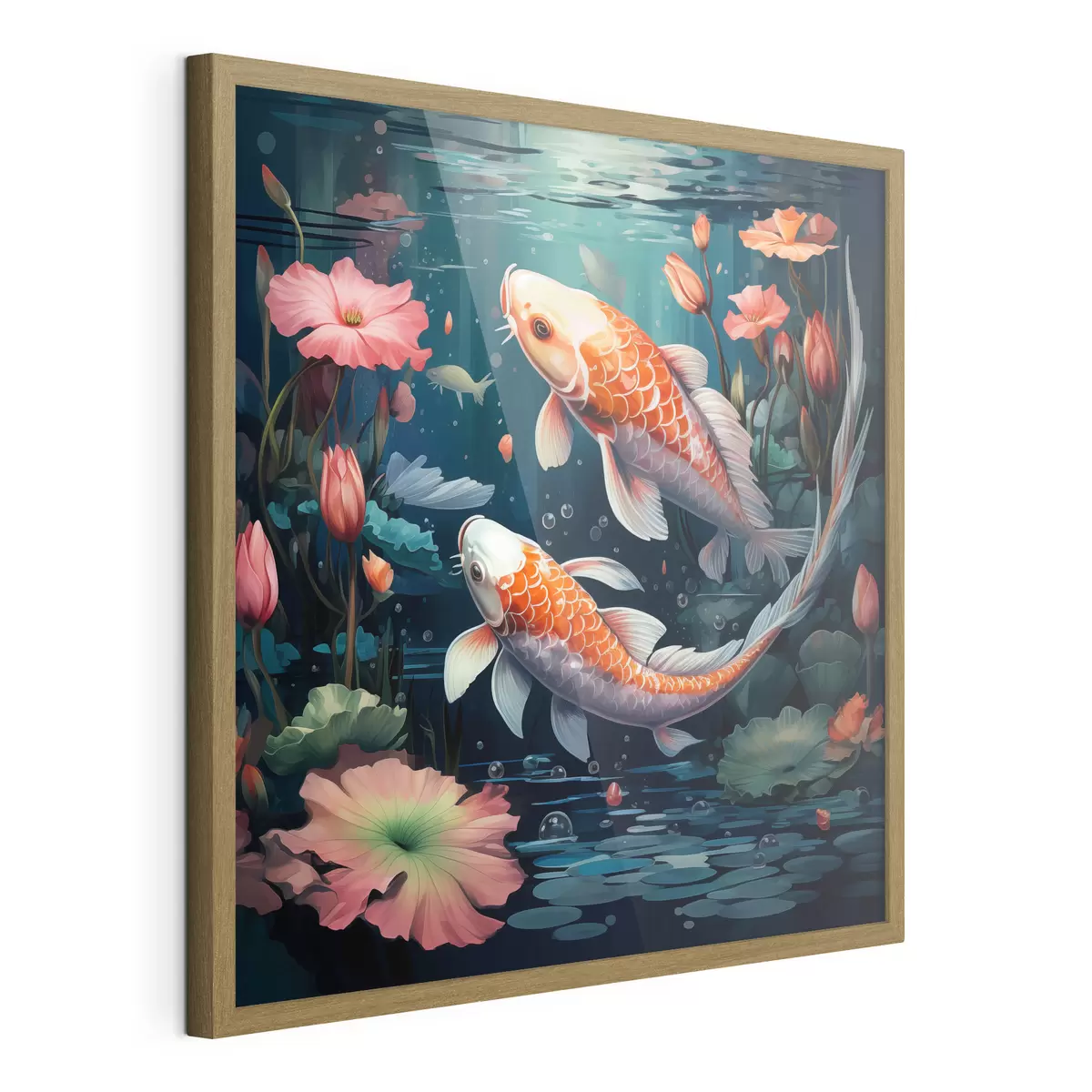 Poster Crap koi cu lotuși f50038