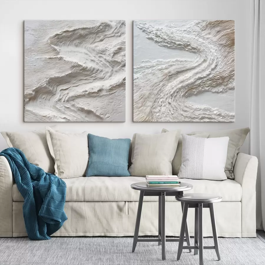 Tablouri Relief texturat cu linii de contur fine, în stilul artei contemporane m30652
