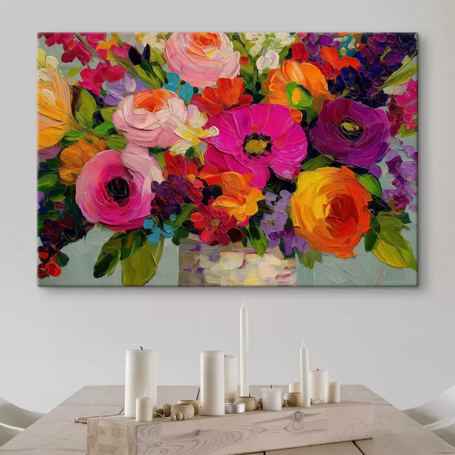 Tablouri Un buchet de flori plin de viață s50039