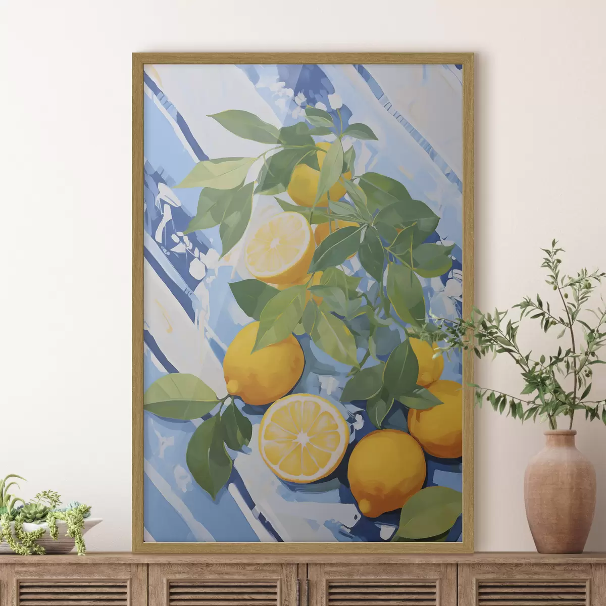 Poster Lămâi, pictură în stil imitație f50066