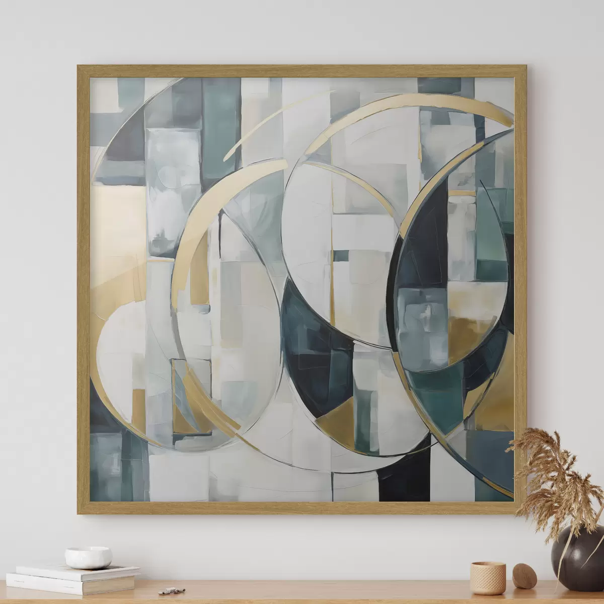 Poster Abstracție haotică, imitație a picturii f50073