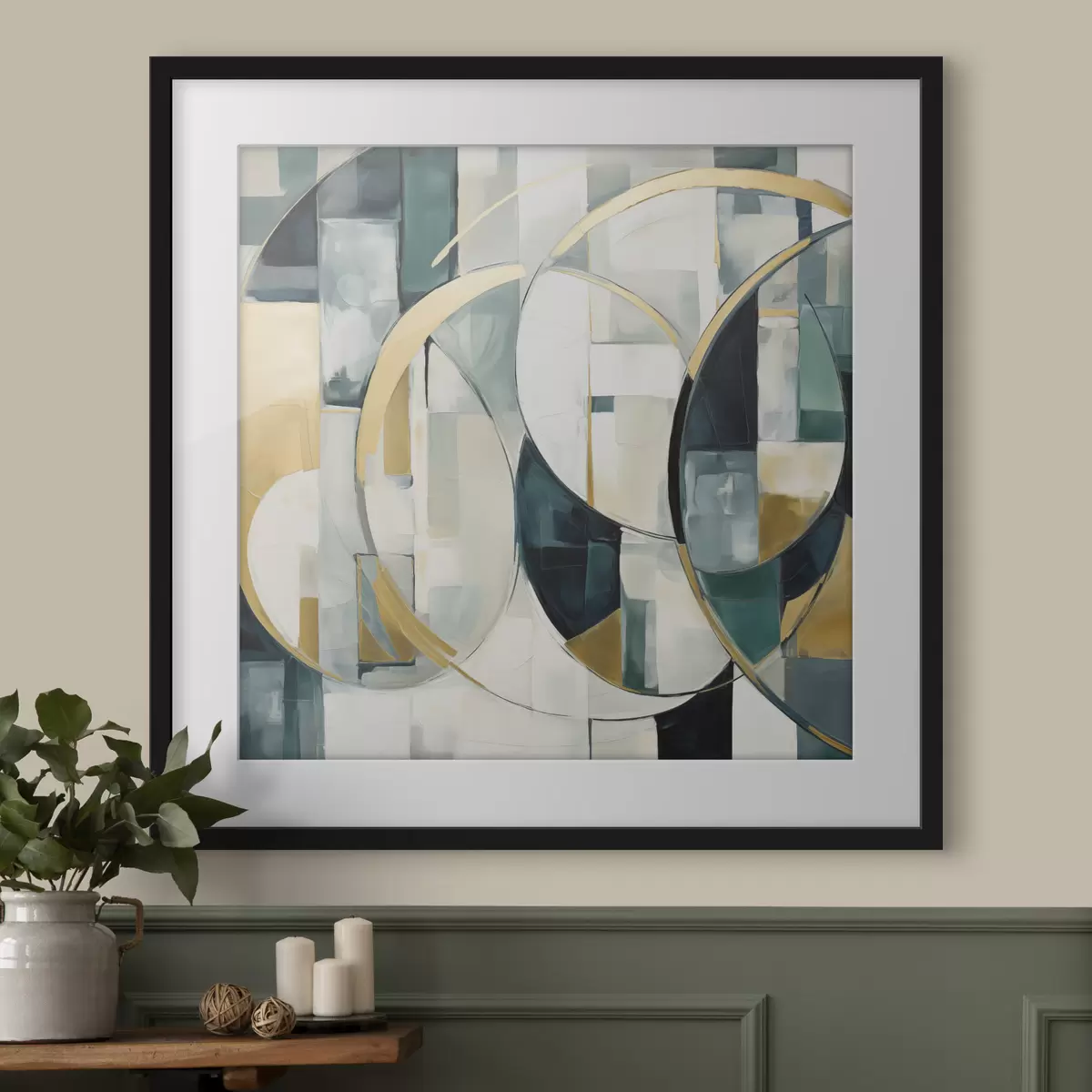 Poster Abstracție haotică, imitație a picturii f50073