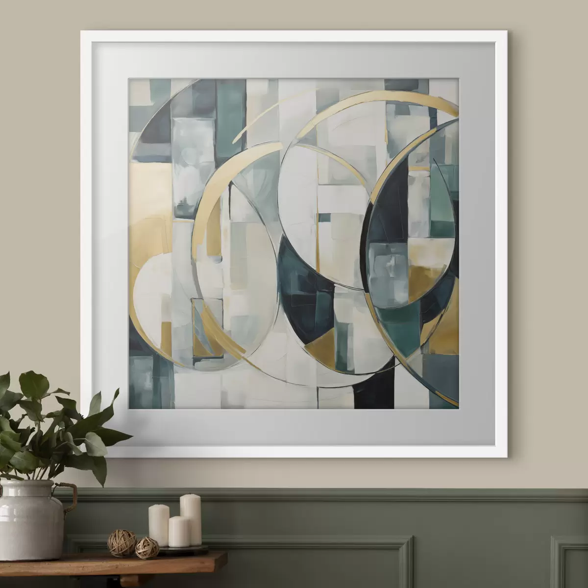 Poster Abstracție haotică, imitație a picturii f50073