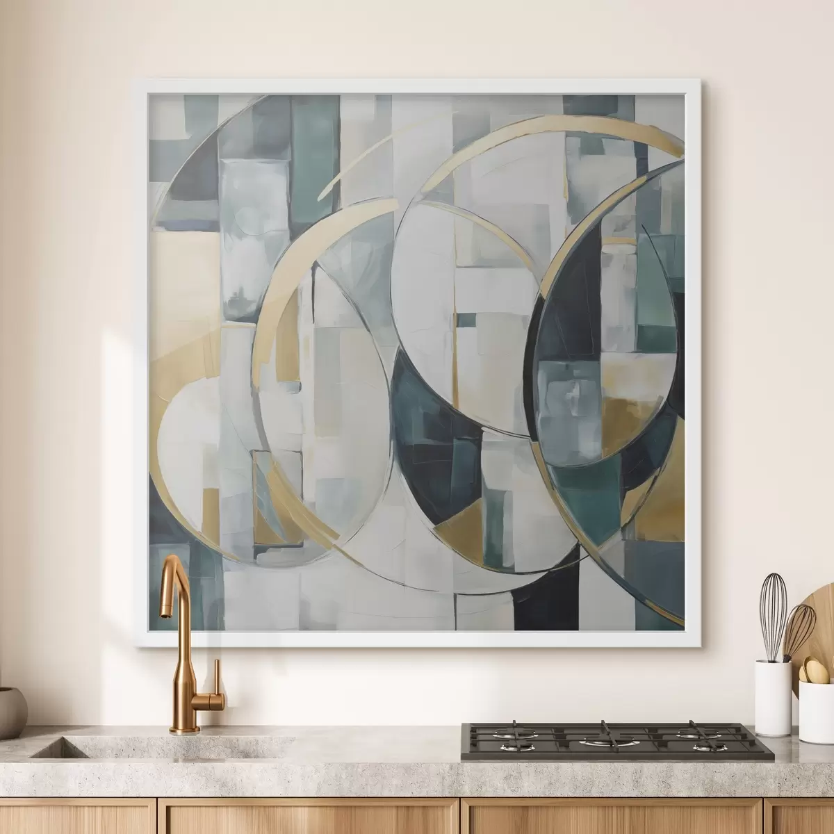 Poster Abstracție haotică, imitație a picturii f50073