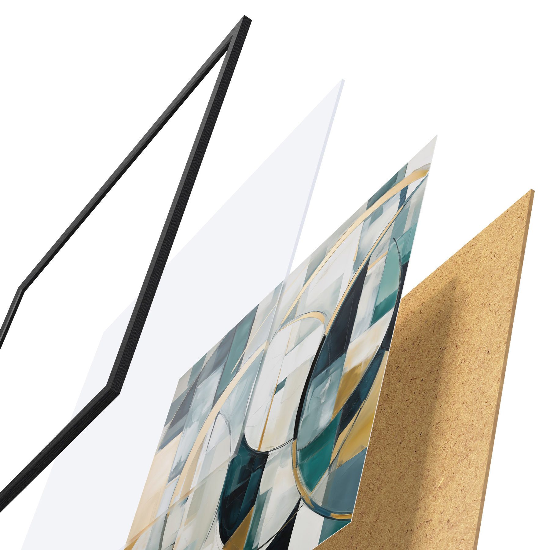 Poster Abstracție haotică, imitație a picturii f50073