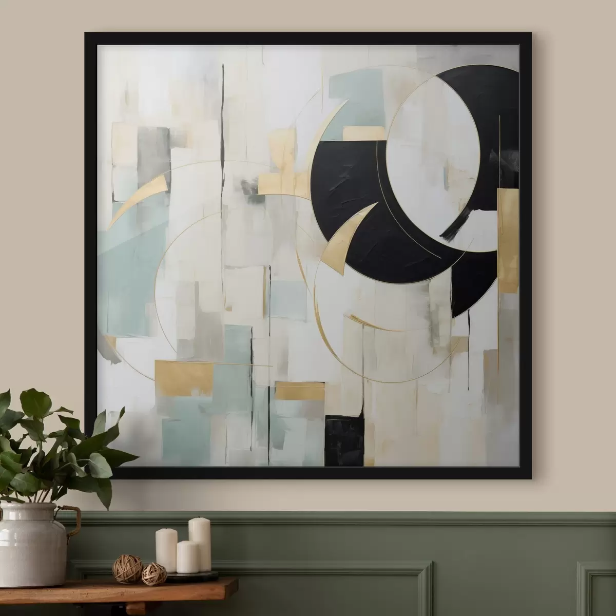 Poster Abstracția geometrică, imitația picturii f50074